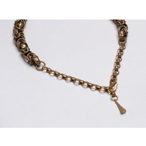 Set of Vintage Costume Gold Necklace and Bracelet