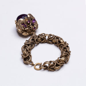 Set of Vintage Costume Gold Necklace and Bracelet