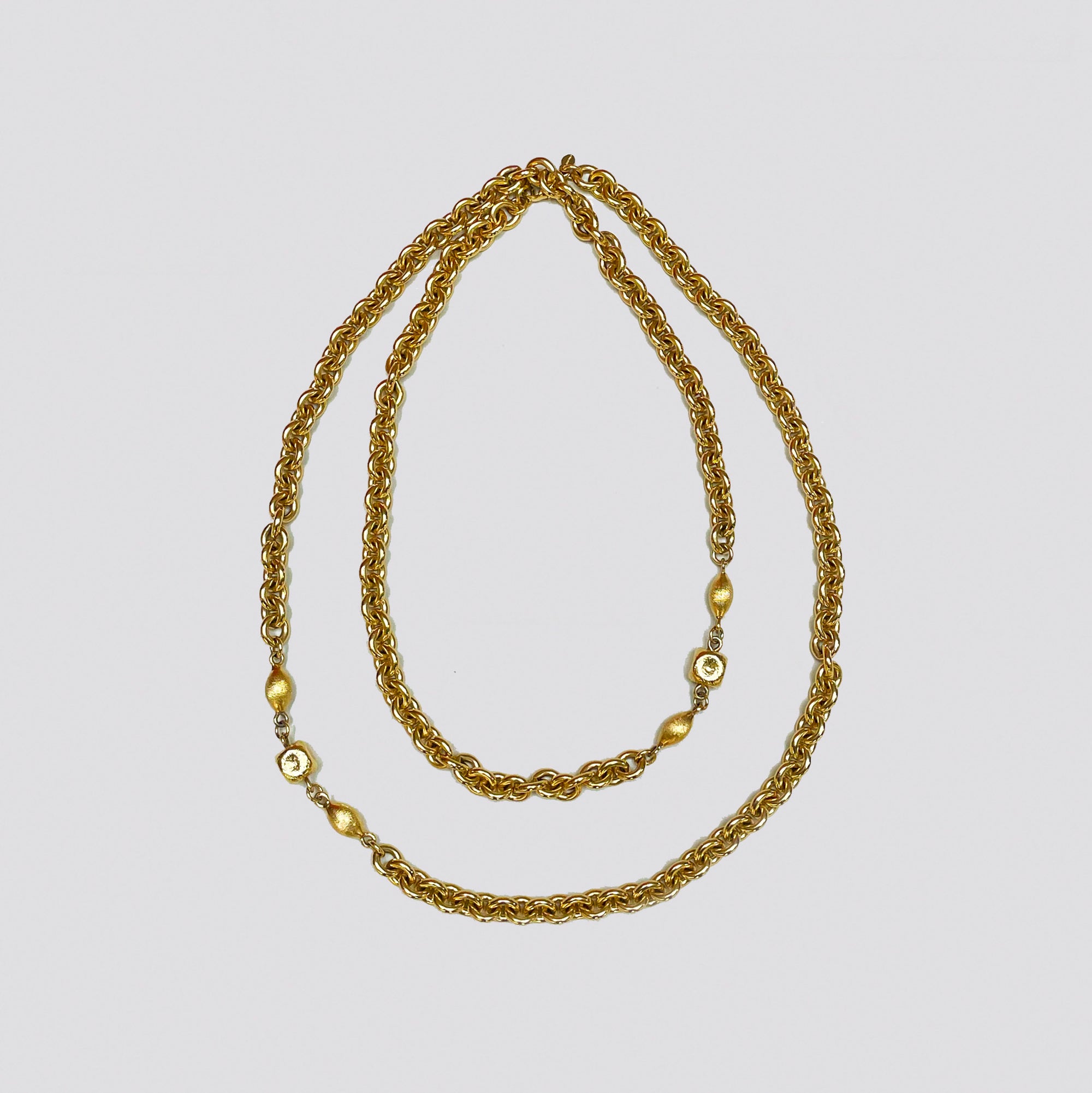 Vintage Monet Gold-tone Chain Necklace