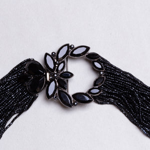 Vintage Valentino Multi-strand Beads Necklace / Brooch
