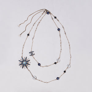 Vintage Chanel Gold Starburst Chain Necklace