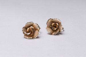 Vintage Gold Flower Clip-on Earrings