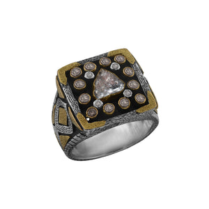 Gold and Silver Ring with Diamond