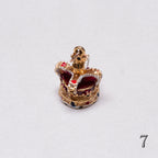 Vintage 9ct Gold Pendant Charms - Crown