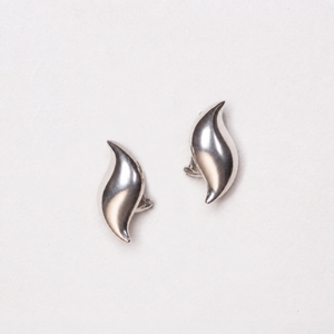 Vintage Tiffany Silver Teardrop Clip-on Earrings