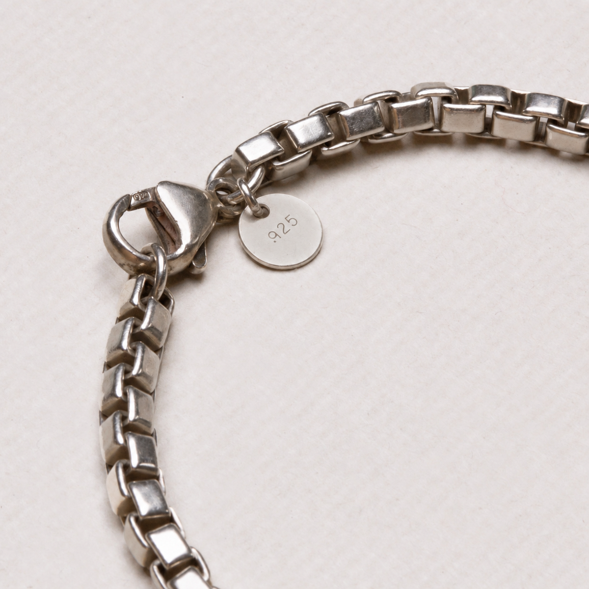 Vintage Tiffany Silver Box Chain Necklace & Bracelet