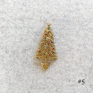 Vintage Christmas Tree Brooches