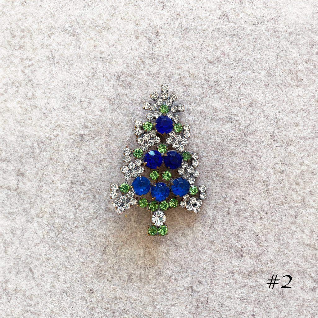 Vintage Christmas Tree Brooches