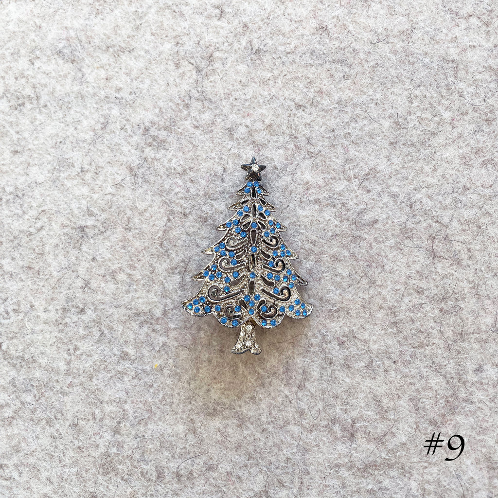 Vintage Christmas Tree Brooches
