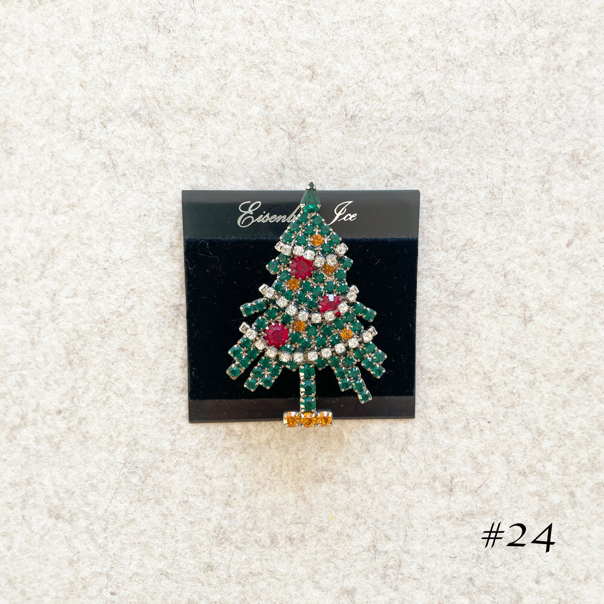 Vintage Christmas Tree Brooch by Eisenberg