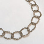 Vintage Murano Glass Necklace in Grey