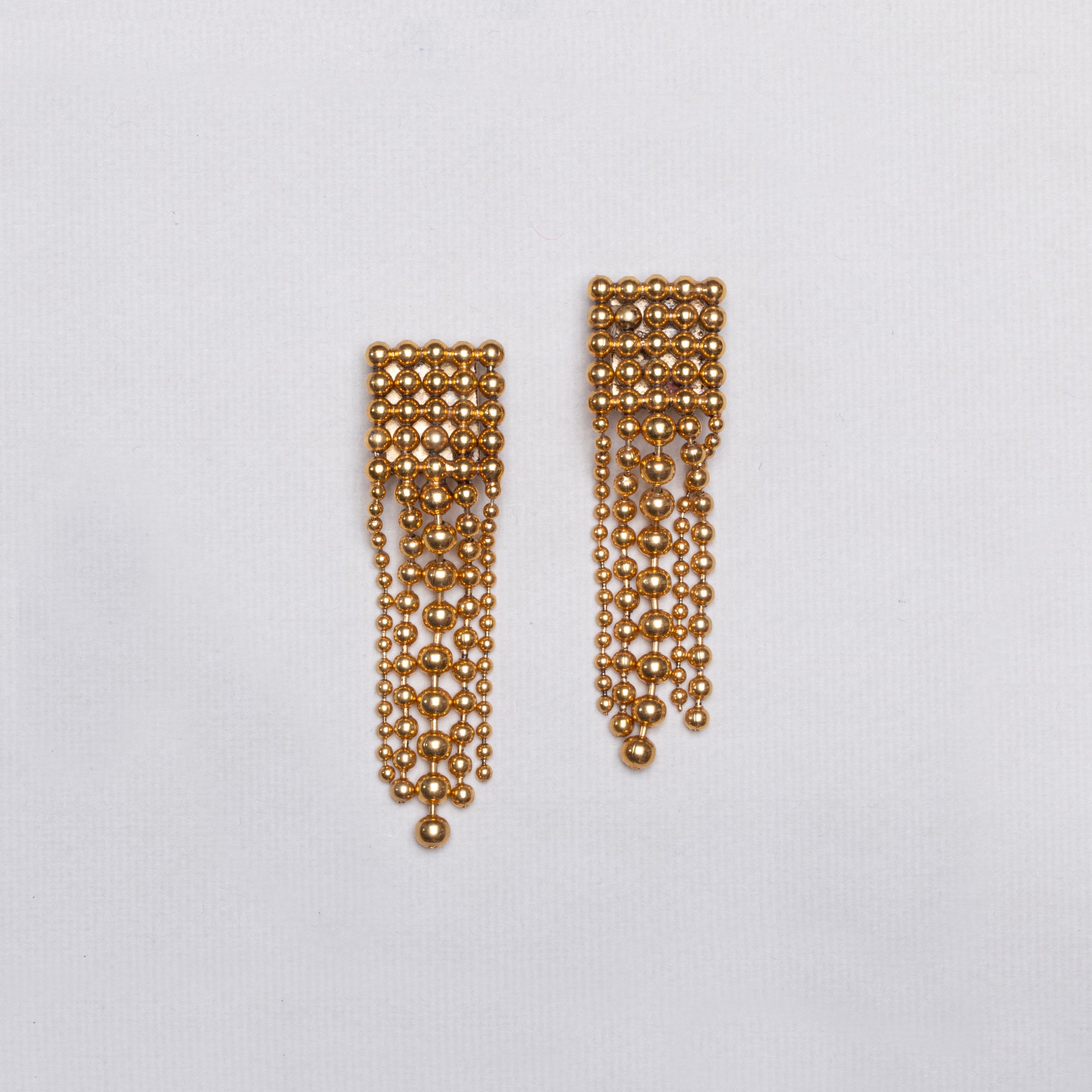 Vintage Poggi Gold Balls Clip-on Earrings