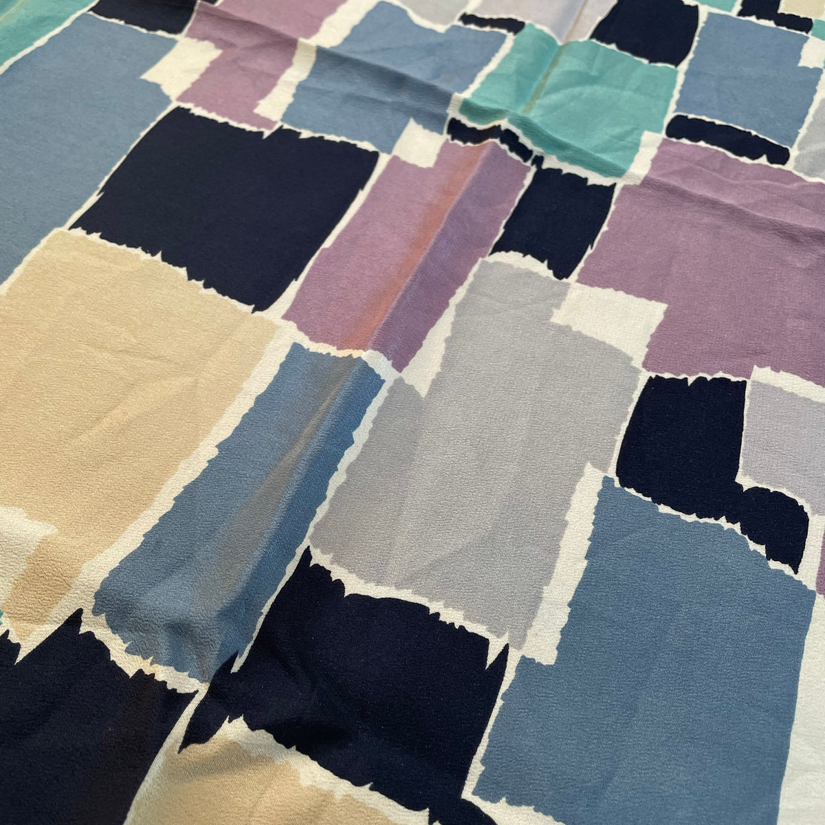 Vintage Jaeger Abstract Patchwork Scarf