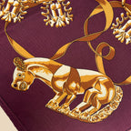 Vintage Hermes Silk Scarf "Les Cavaliers D'Or"