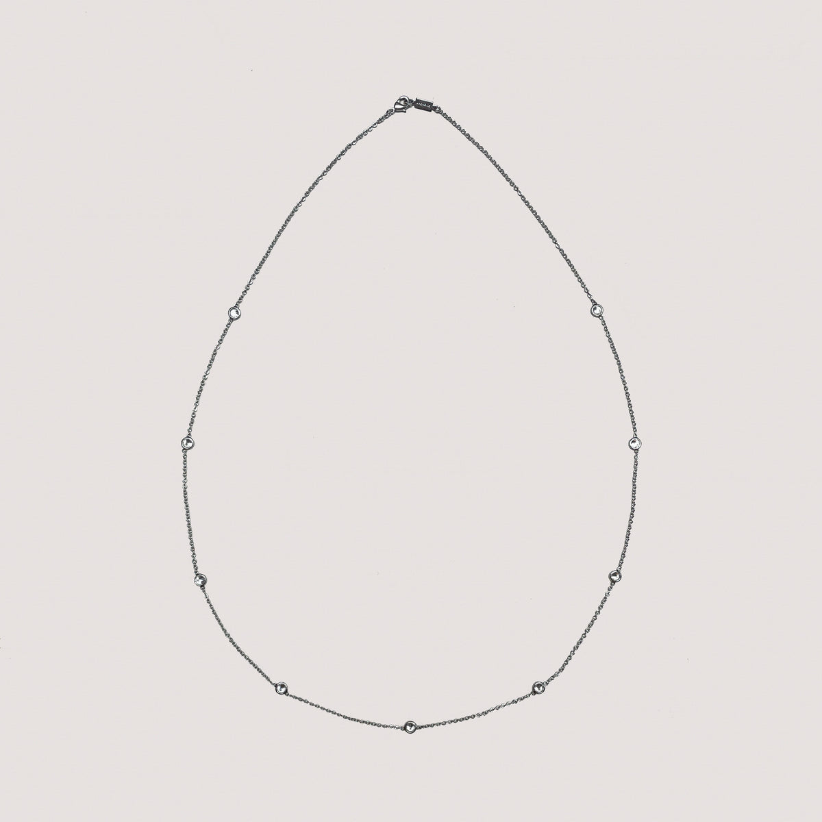 Vintage Givenchy Station Necklace with Rhinestones
