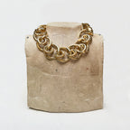 Vintage Givenchy Gold Chain Necklace with Rhinestones