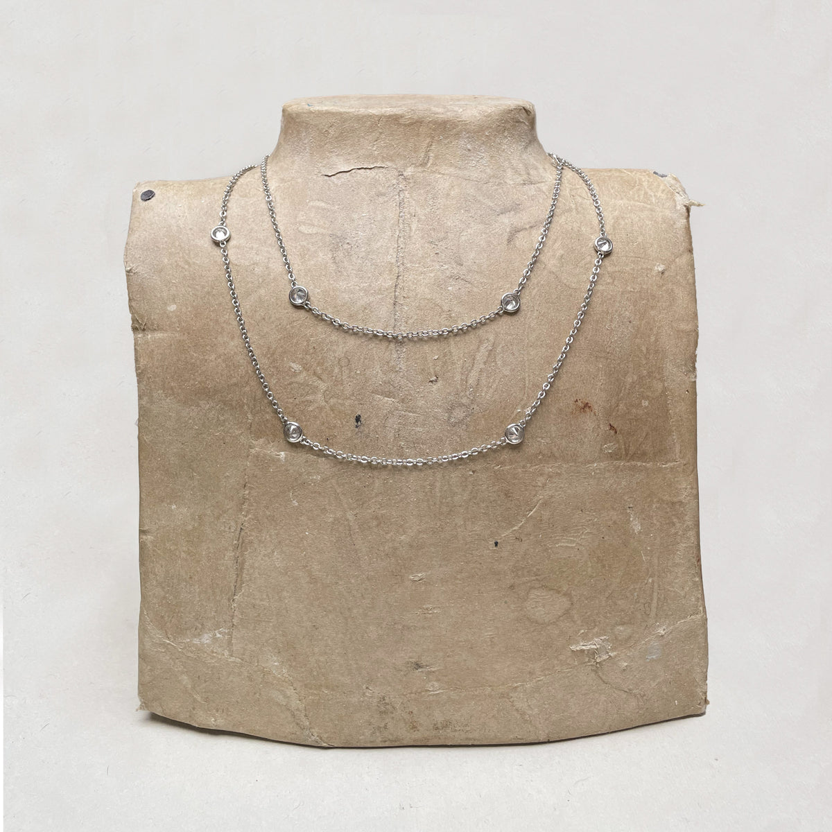Vintage Givenchy Station Necklace with Rhinestones