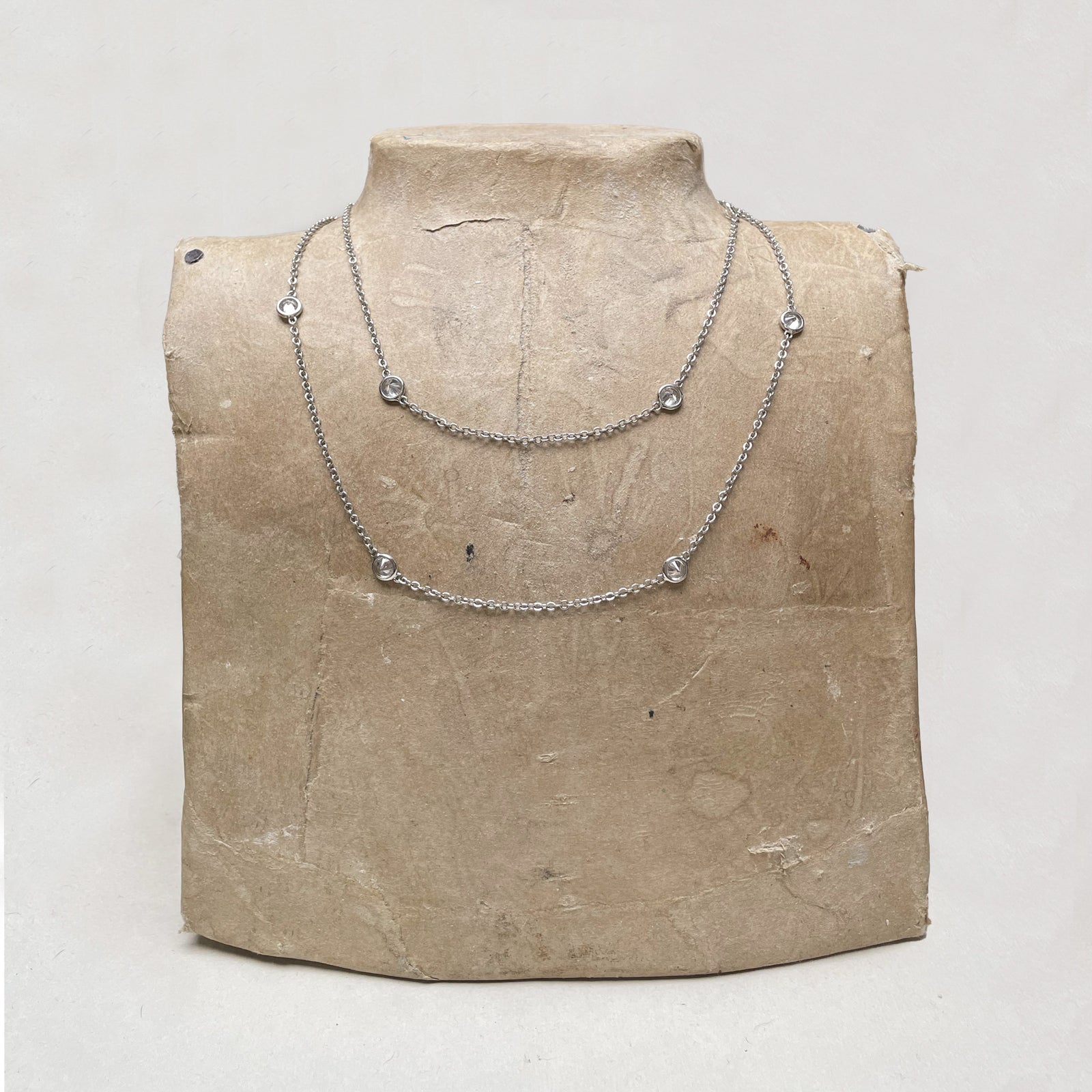 Vintage Givenchy Station Necklace with Rhinestones