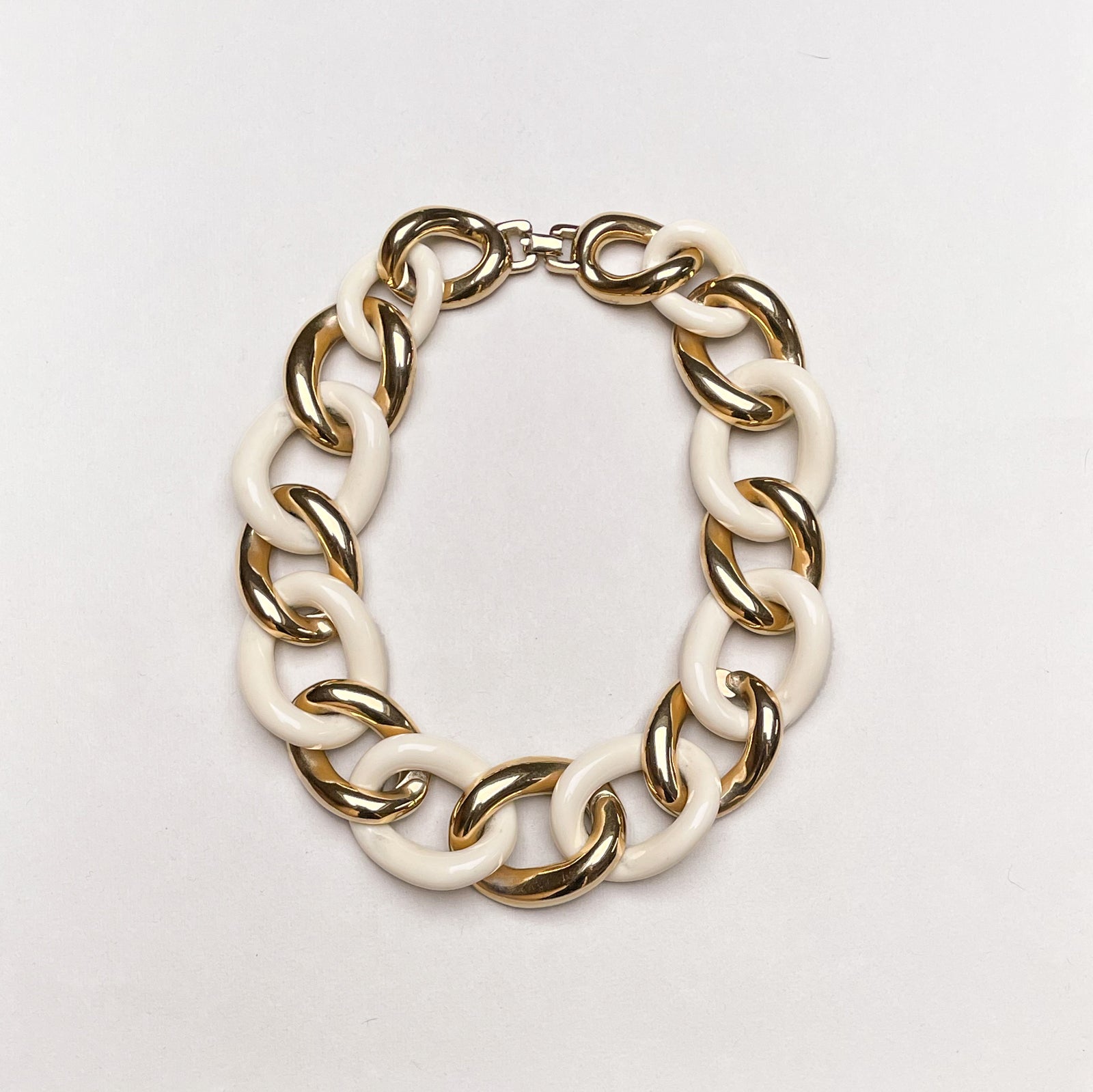Vintage Givenchy Gold and Enamel Chain Necklace