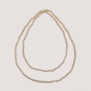 Vintage Chanel Faux Pearl Long Necklace
