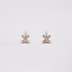 Yellow Gold Kiss Stud Earrings with Diamonds