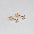 Yellow Gold Kiss Stud Earrings with Diamonds