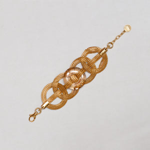 Vintage Versace Grecian Gold Chain Bracelet