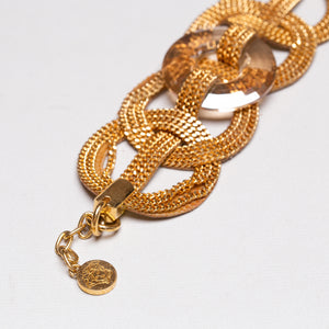 Vintage Versace Grecian Gold Chain Bracelet