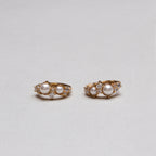 Hannah Martin Pearl Huggie Hoop Earrings