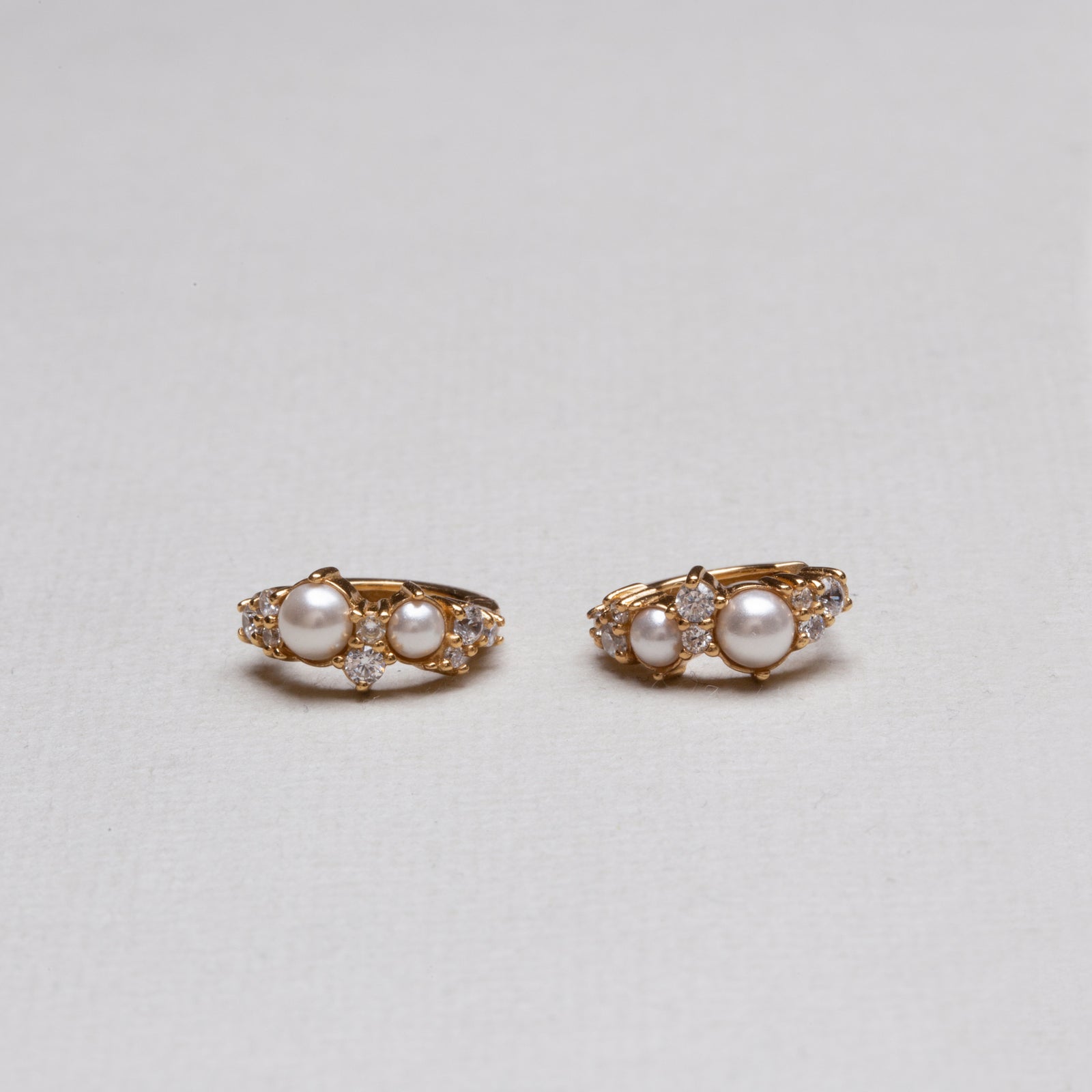 Hannah Martin Pearl Huggie Hoop Earrings