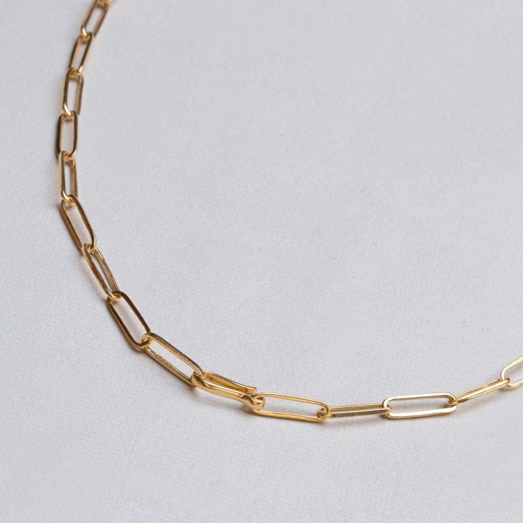 Gold and Silver Paperclip Chain Necklace #2