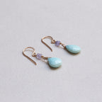 Tanzanite & Turquoise Drop Earrings