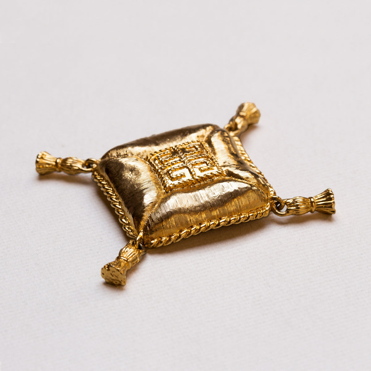 Vintage Givenchy Gold Brooch with Tassels