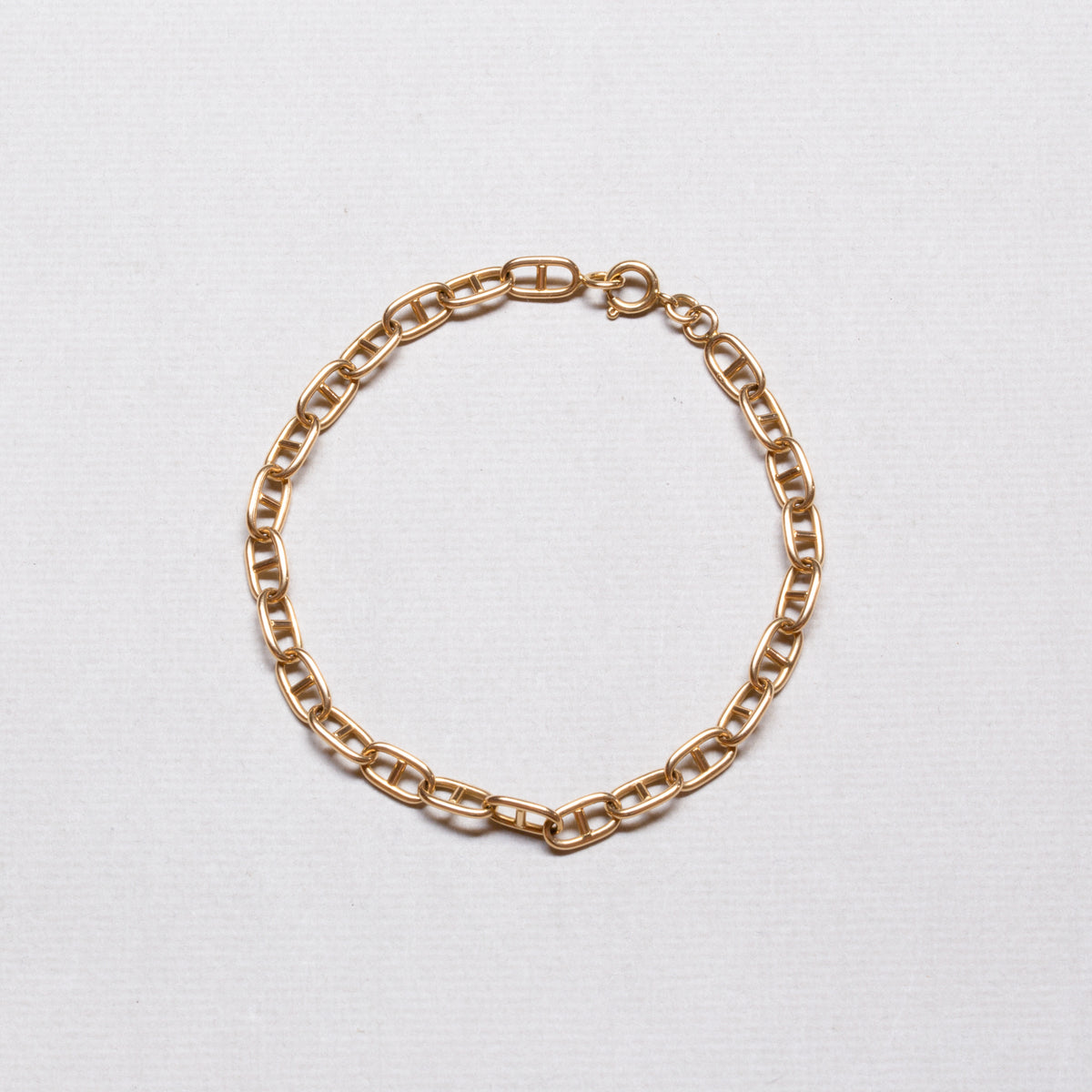 Vintage Gold Anchor Link Chain Bracelet
