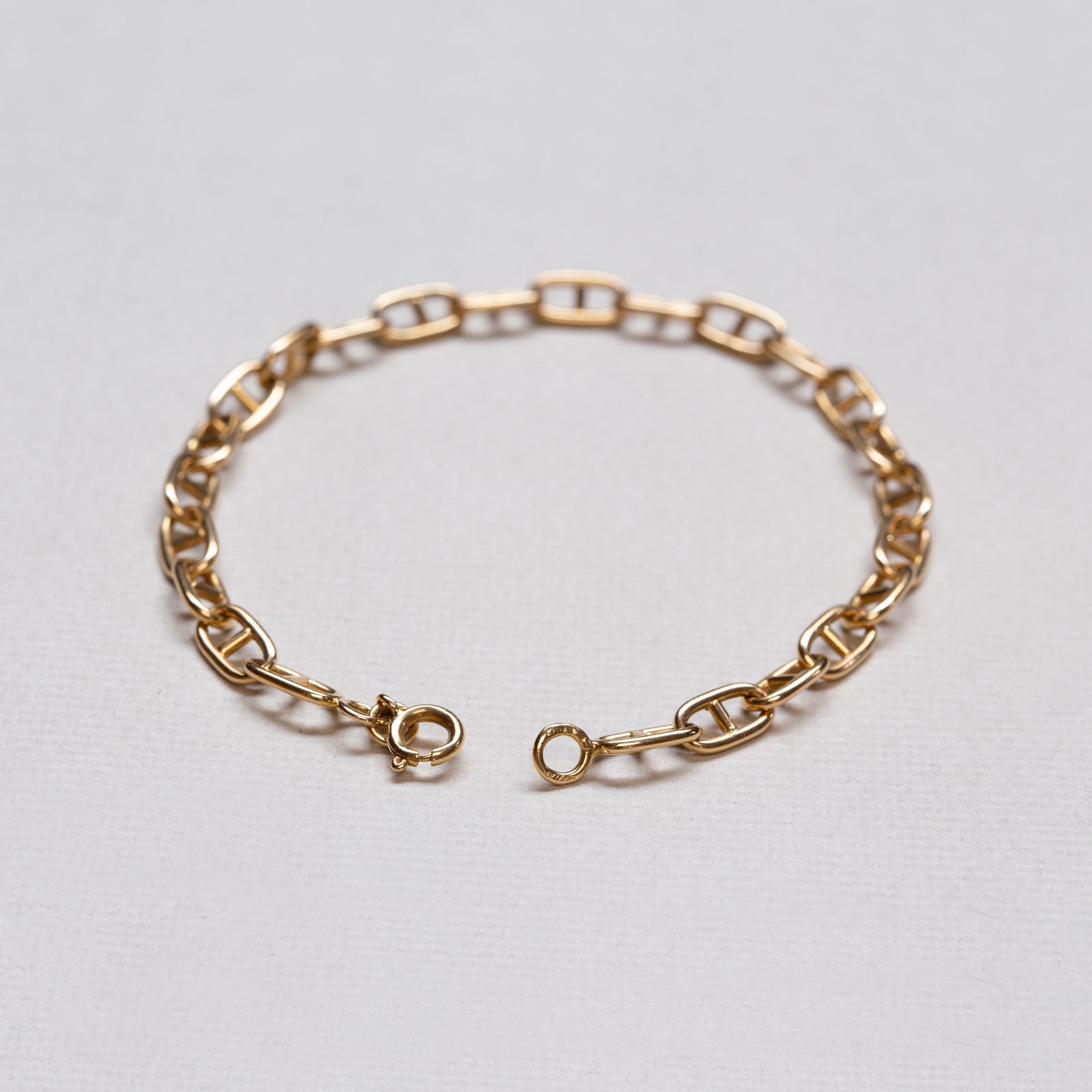 Vintage Gold Anchor Link Chain Bracelet