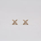 Gold-plated Kiss Stud Earrings