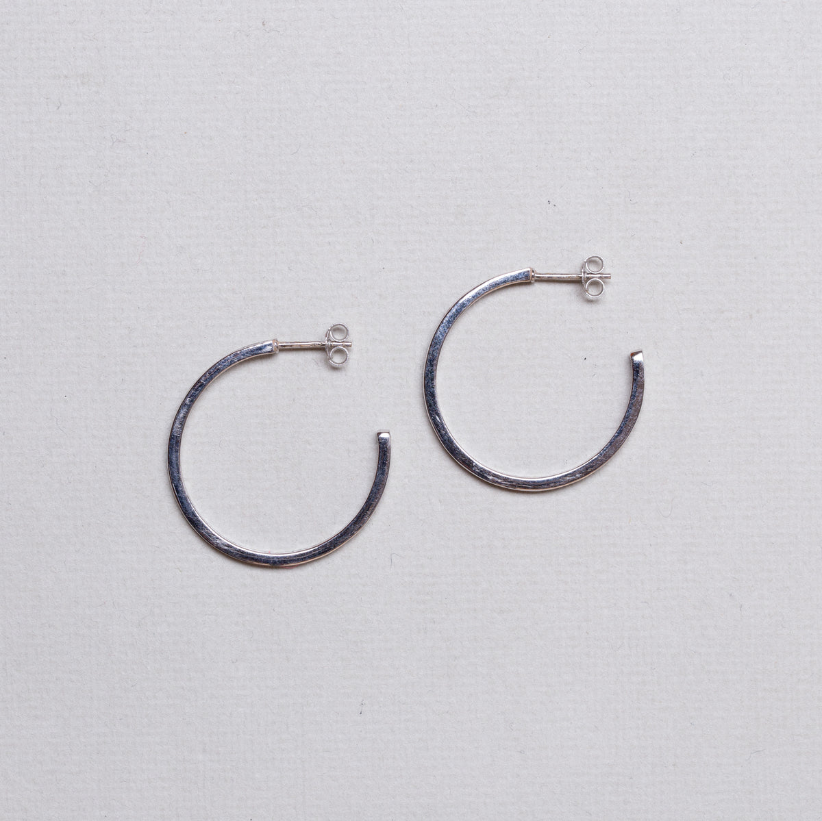White Gold Hoops with Diamonds
