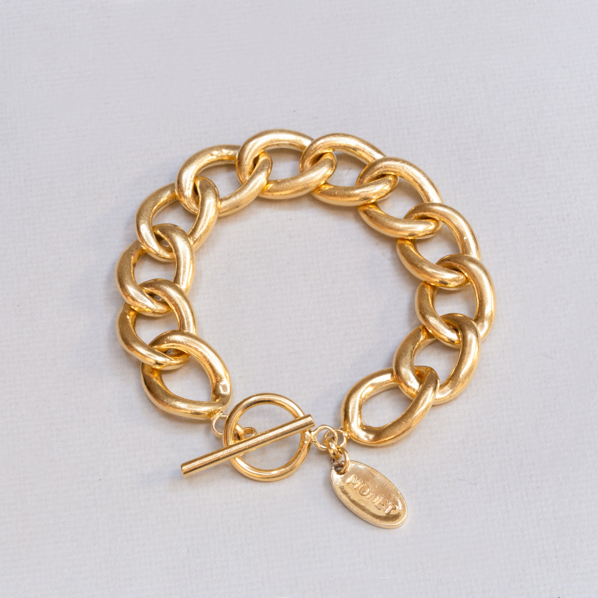 Vintage Monet Gold Chain Bracelet