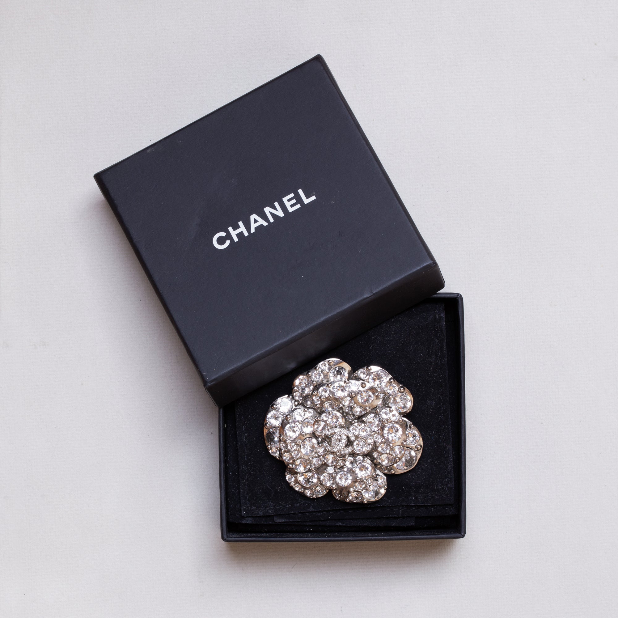 Vintage Chanel Camelia Pendant Pin Brooch