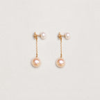 Vintage 18ct Gold Pearl Jacket Drop Earrings
