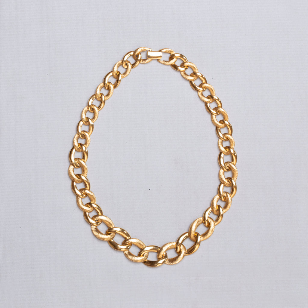 Vintage Napier Textured Gold Chain Necklace