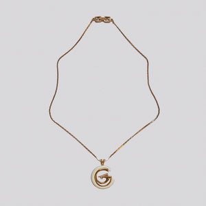 Vintage Givenchy Enamel G Necklace