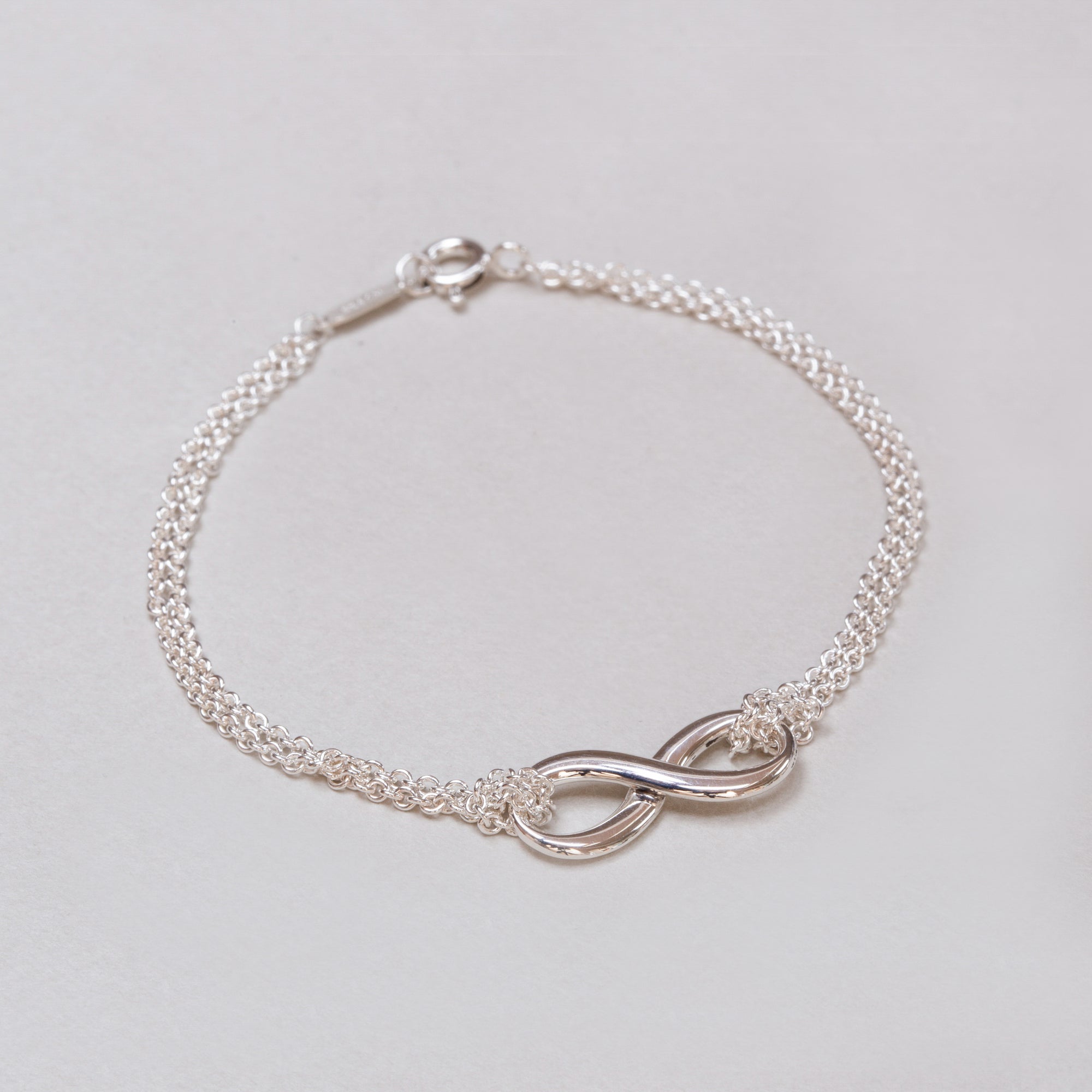 Vintage Sterling Silver Infinity Chain Bracelet