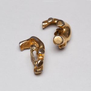 Vintage Christian Lacroix Gold Clip-on Earrings