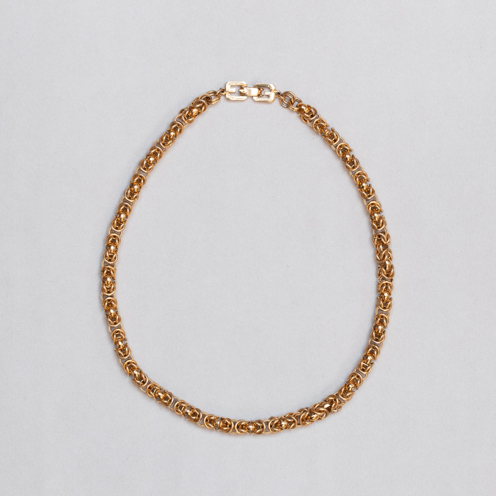 Vintage Givenchy Gold Byzantine Chain Necklace