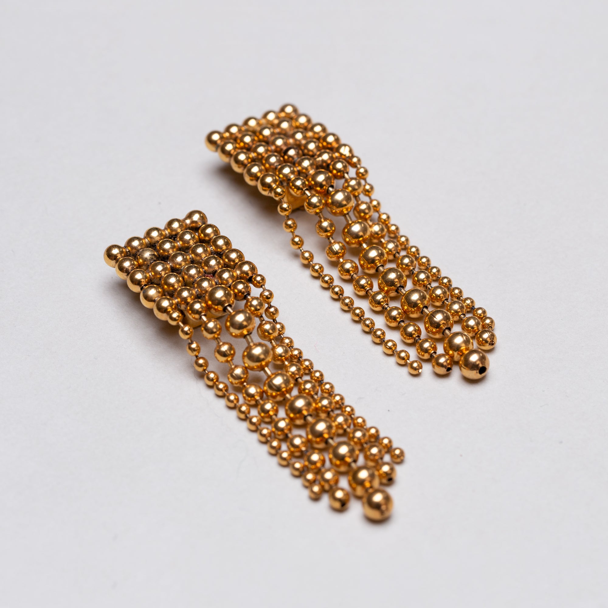 Vintage Poggi Gold Balls Clip-on Earrings