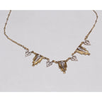 Vintage Art Deco Gold and Platinum Necklace with Diamonds