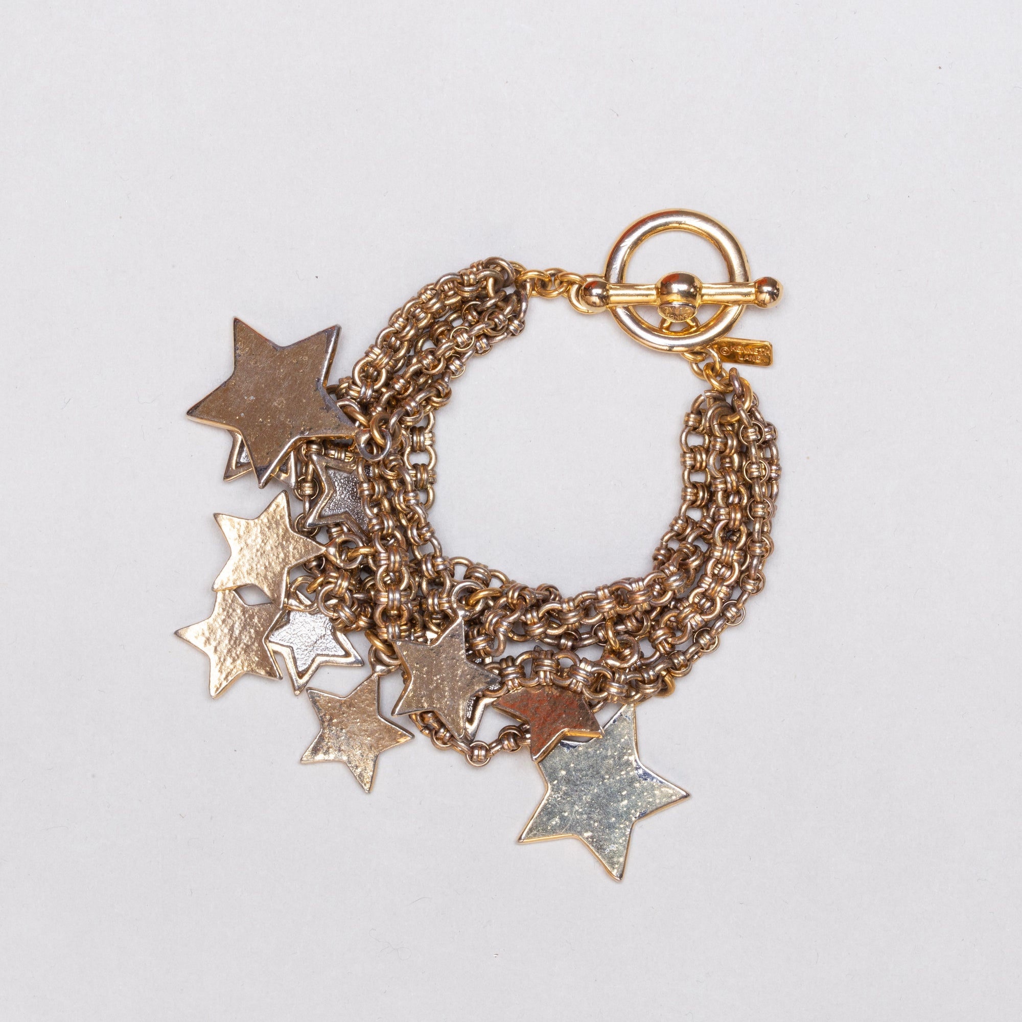 Vintage Gold Star Charm Bracelet