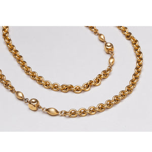 Vintage Monet Gold-tone Chain Necklace