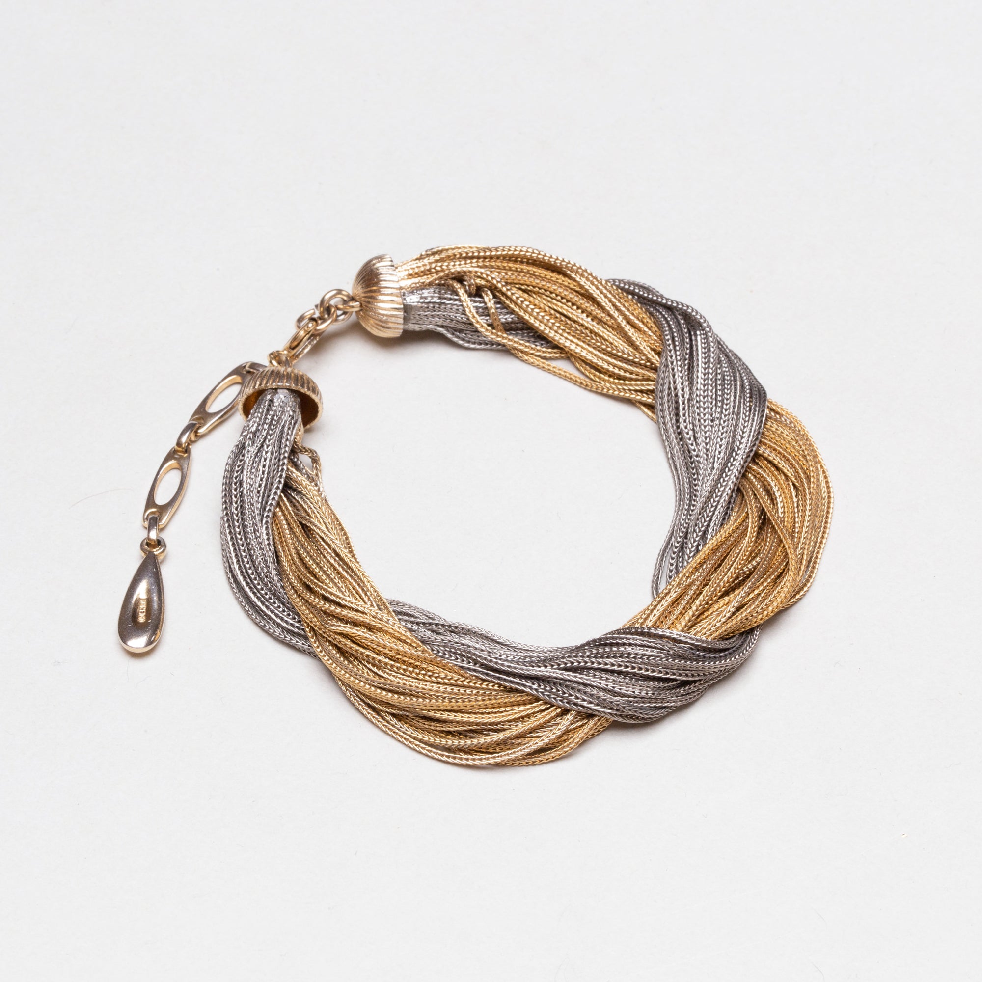Vintage Dior Two-tone Snake Chain Twist Bracelet